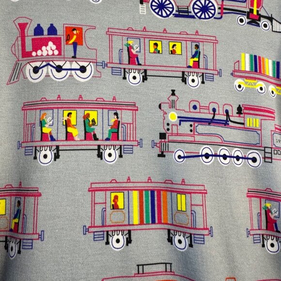 PICCOLINA Trains Tunic Dress Girls 10 NWT Camilla Locomotive Print Pockets NEW - Picture 6 of 10